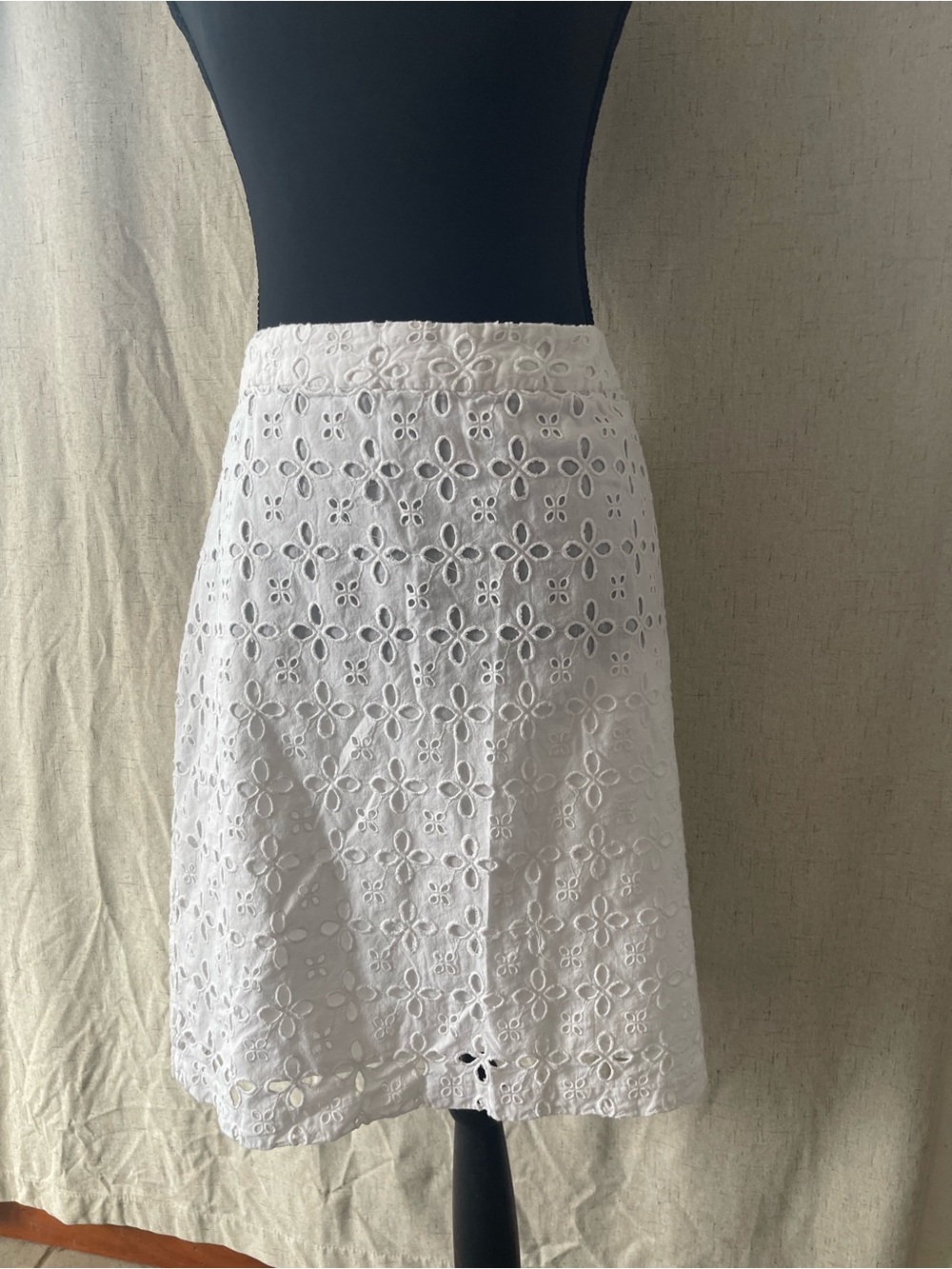 Sunny Leigh White Eyelet A-Line Skirt